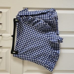 Plaid mini skirt with shorts under